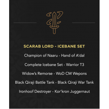 1188 - Warrior - Scarab Lord - Icebane Set - T3 - Widow's Remorse - Black Qiraji Battle Tank - Black Qiraji War Tank
